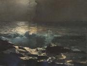 Winslow Homer Moonlight,Wood Island Light (mk44) oil painting artist